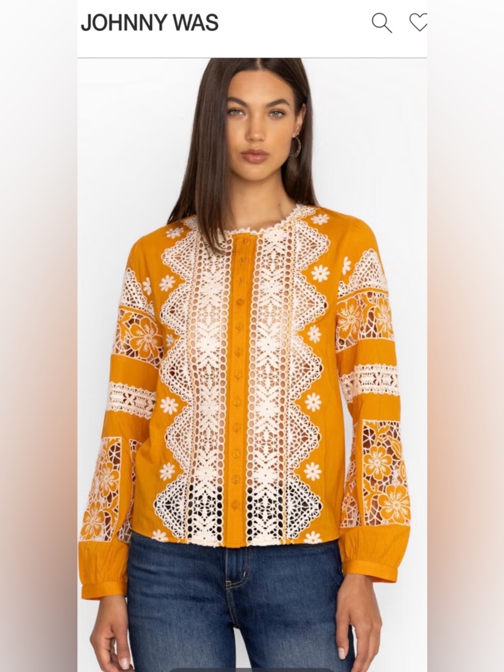Johnny Was (Jade)  Ronnie Button Down Blouse - Picture 11 of 12